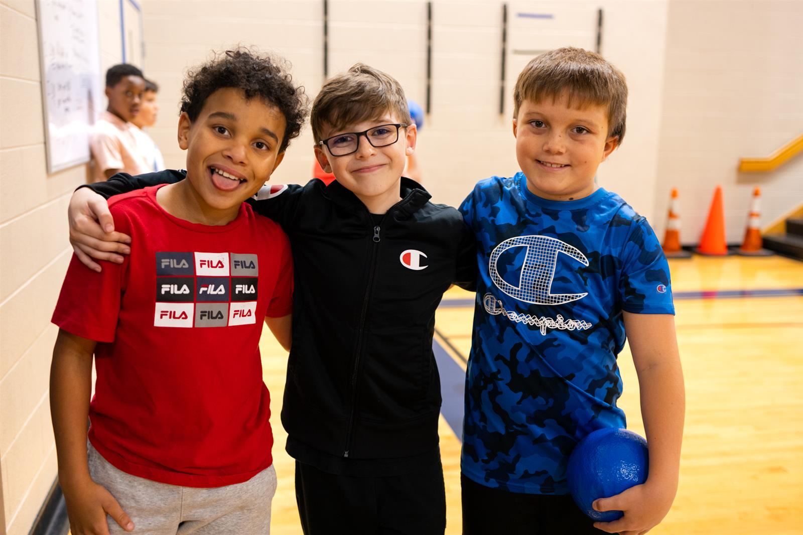 Four boys in PE